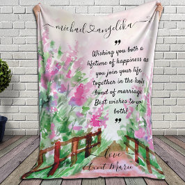 Geschenk für Newlyweds mit benutzerdefinierter Mel Fleecedecke