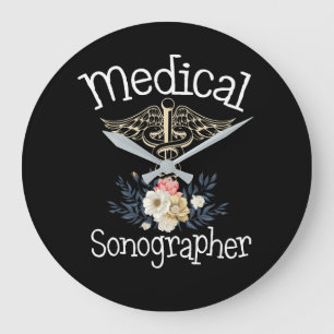 Geschenk für Niedliche Sonographen Große Wanduhr