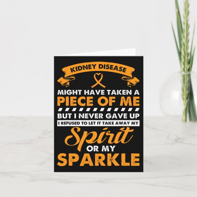 Geschenk für Nierenerkrankungen - Nierenkrebs nie  Karte (Vorderseite)