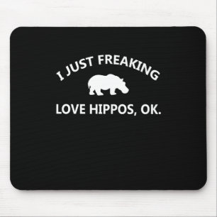 Geschenk für Nilpferdliebhaber Ich liebe Nilpferd Mousepad