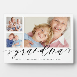 Geschenk für Oma   Enkelkinder 3 FotoCollage Fotoplatte