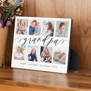 Geschenk für Opa   Enkelkinder Foto-Collage Fotoplatte