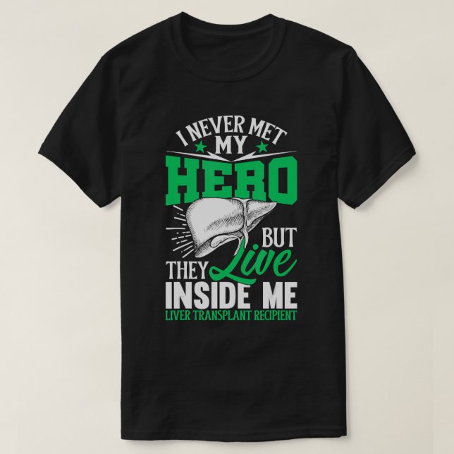 Geschenk für Organempfänger - Lebertransplantatübe T-Shirt (Design vorne)