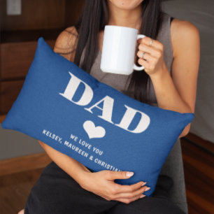 Geschenk für Papa Blau Lendenkissen