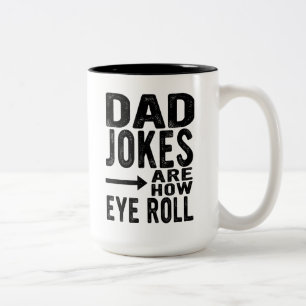 Geschenk für Papa-Witz-Liebhaber, Papa-Witze sind Zweifarbige Tasse