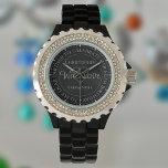 Geschenk für Partner. 60. Geburtstagsgeschenk Watc Armbanduhr<br><div class="desc">Geschenkuhr für Partner zum Geburtstag. Besondere Uhr mit Einschreibung. Geburtstagsgeschenk. Watch hat eine Inschrift und die Meldung "Mit Liebe". Auch die Namen jedes Partners. Schwarze Uhr Gesicht.</div>