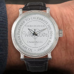 Geschenk für Partner auf seiner 70. Geburtstagssch Armbanduhr<br><div class="desc">Geschenkuhr für Partner zu seinem Geburtstag. Besondere Uhr mit Einschreibung. Geburtstagsgeschenk. Watch hat eine Inschrift und die Meldung "Mit Liebe". Auch die Namen jedes Partners. Weiße Uhr.</div>