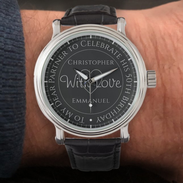 Geschenk für Partner oder Ehemann am 50. Geburtsta Armbanduhr (Von Creator hochgeladen)