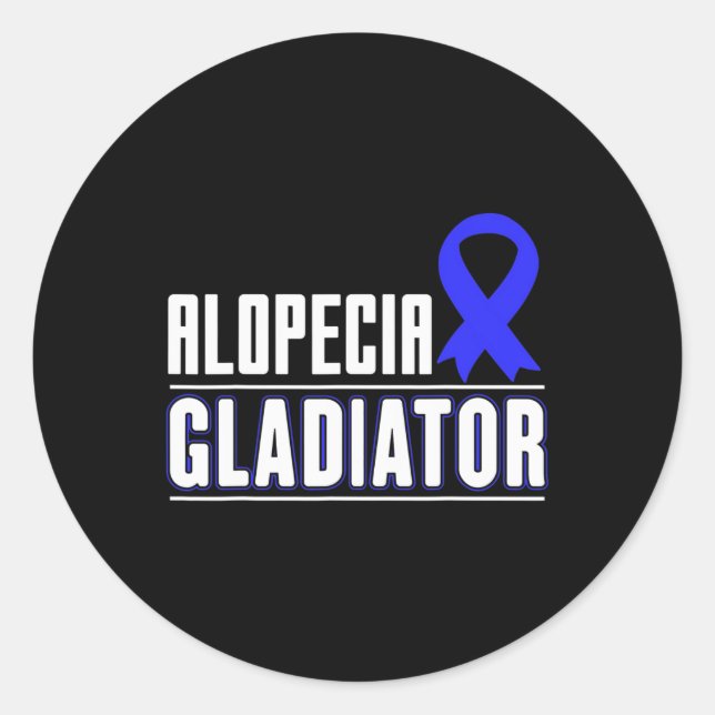 Geschenk für Patienten mit Spot Baldness Alopecia  Runder Aufkleber (Vorderseite)