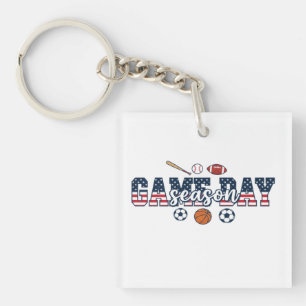 Geschenk für patriotische Multisportfans in der Sp Schlüsselanhänger