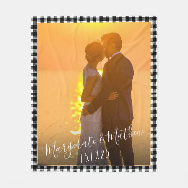 Geschenk für Personalisiertes Foto von Freundin Fleecedecke (Vorderseite)