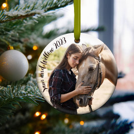 Geschenk für Pferde Keramik Ornament