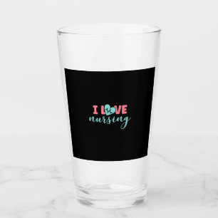 Geschenk für Pflegepersonal   Ich liebe Krankenpfl Glas