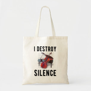 Geschenk für Pianist, ich zerstöre Stille Tragetasche