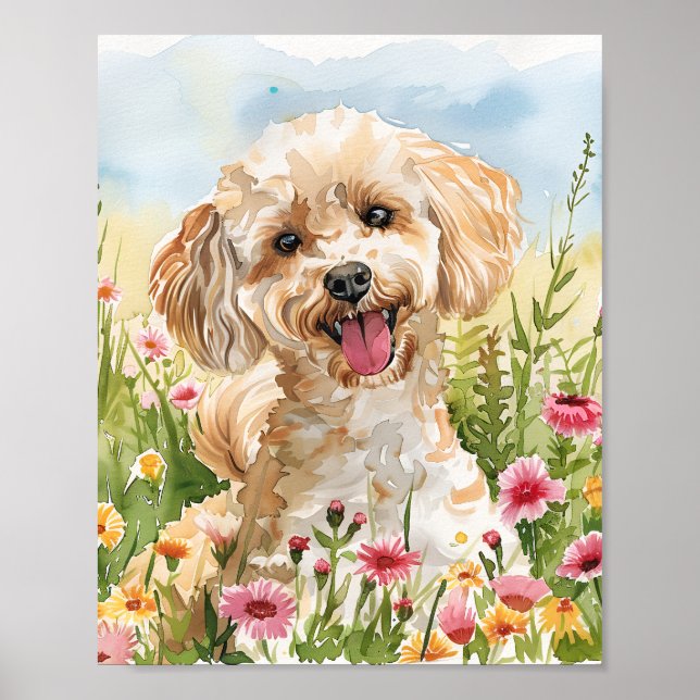 Geschenk für Poodle Owner Painting Wall Poster (Vorne)