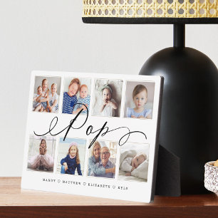 Geschenk für Pop Großkinder FotoCollage Fotoplatte