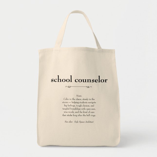 Geschenk für Schulberater Definition Tragetasche (Vorne)