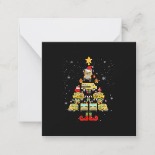 Geschenk für Schulbusfahrer-Weihnachtsbaum Mitteilungskarte