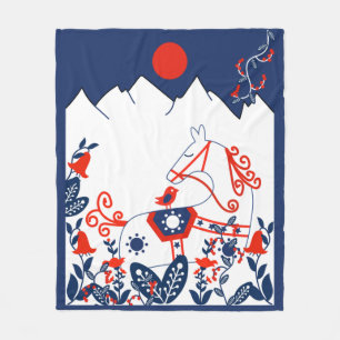 Geschenk für schwedische und finnische Folk Fleecedecke