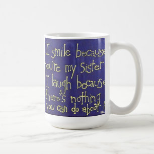 Geschenk für Schwester-Kaffee-Tasse mit lustigem Kaffeetasse