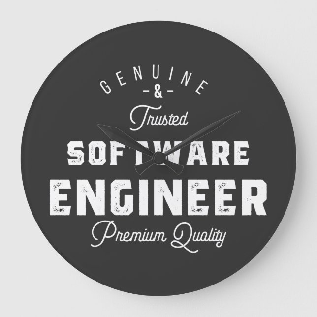 Geschenk für Softwareentwickler Große Wanduhr (Vorderseite)