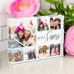 Geschenk für Soul-Schwestern 7 Foto Collage Heart 