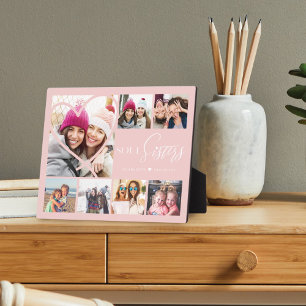 Geschenk für Soul-Schwestern 7 Foto Collage Heart Fotoplatte