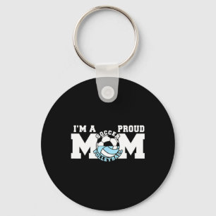 Geschenk für stolze Fußball-Volleyball-Mütter für Schlüsselanhänger