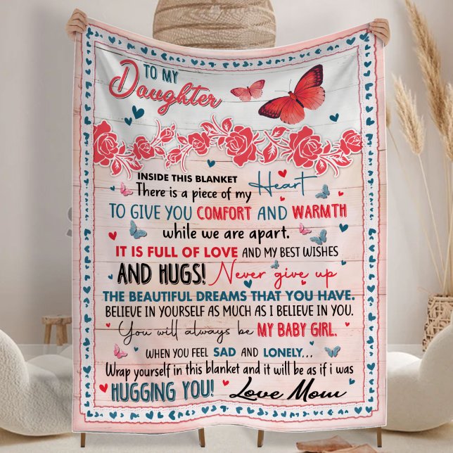 Geschenk für Tochter, für Geburtstag Fleece-Blanke Fleecedecke (Von Creator hochgeladen)