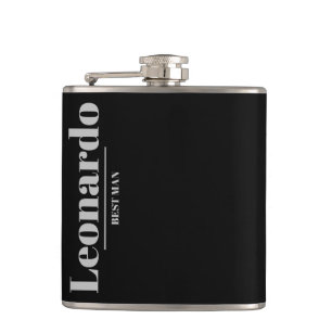 Geschenk für Trauzeugen Einfaches modernes Monogra Flachmann