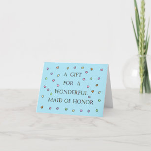 Geschenk für Trauzeugin Confetti und Schrift Karte