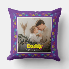 Geschenk für Vater - Gewohnte Familienfotos Kissen