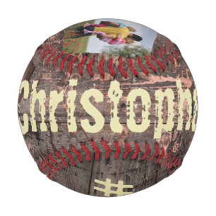 Geschenk für Vater-Holzeffekt #1 Vater Baseball