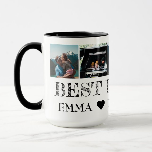 Geschenk für Vater Personalisierter Fotokassee Tasse (Links)