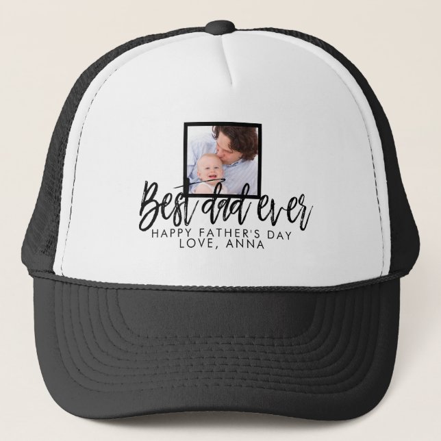 Geschenk für Vater Vathers Day Personalisiert Truckerkappe (Vorderseite)