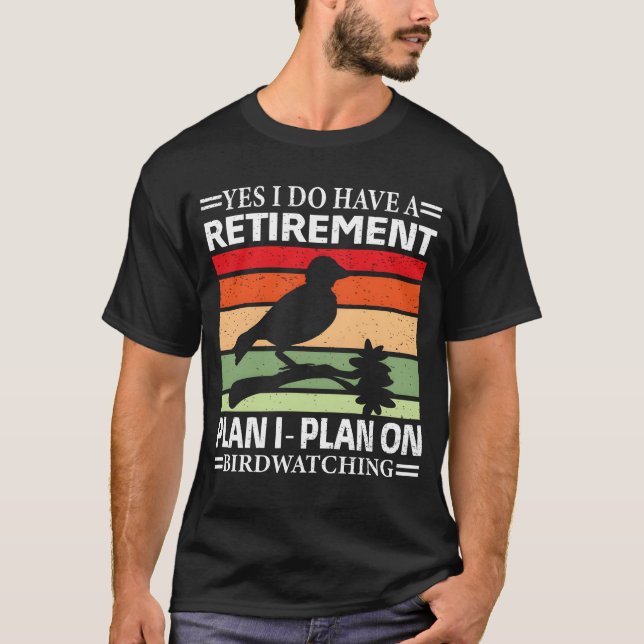 Geschenk für Vogel-Beobachtung Vogelbeobachtung T-Shirt (Vorderseite)