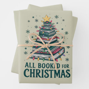 Geschenk für Weihnachten für Bibliothekar-Fan Geschenkpapier Set