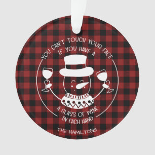 Geschenk für Weinliebhaber Lustig 2020 Covid Weihn Ornament