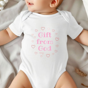 Geschenk Gottes, Religiöses Mädchen Baby-Geschenk, Baby Strampler