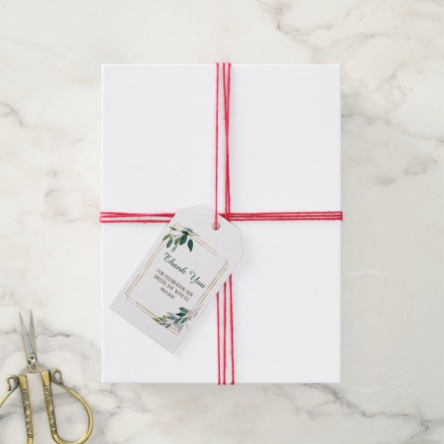 Geschenk-Hochzeitstag Geschenkanhänger (Mit Garn)