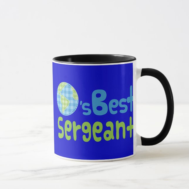 Geschenk-Idee für Sergeant (Welten am besten) Tasse (Rechts)