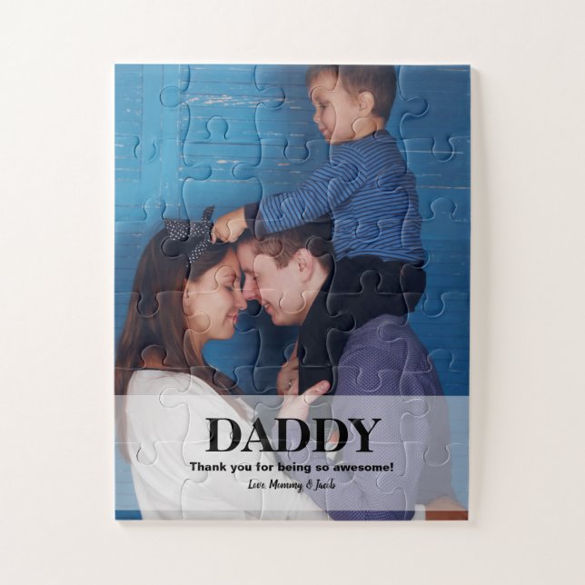 Geschenk Idee für VATER Personalisiert Daddy Foto (Vertikal)