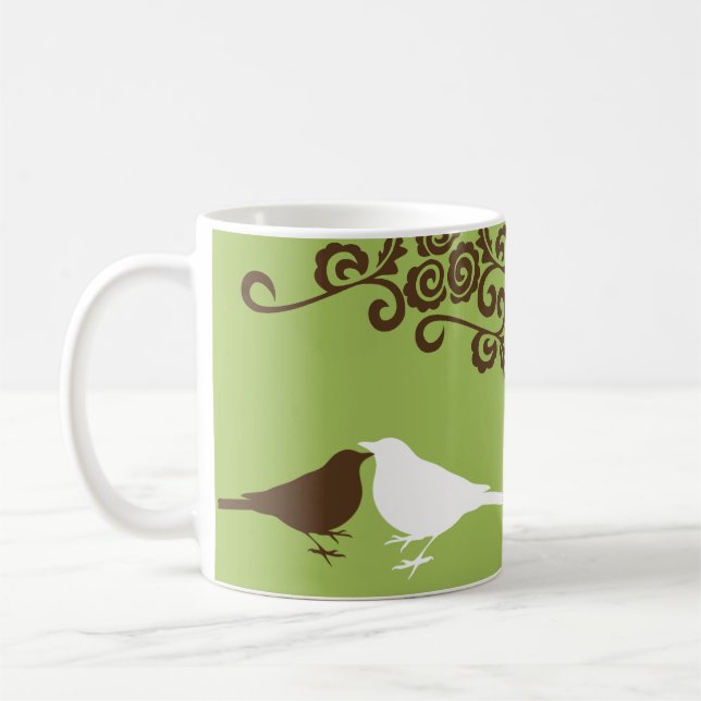 GESCHENK-Kaffee-Tasse des grünen niedlichen Kaffeetasse (Links)