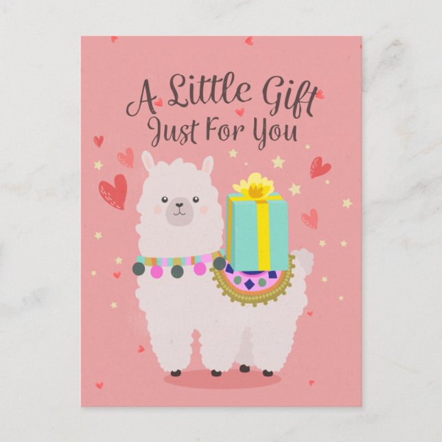 Geschenk Lama Postkarte (Vorderseite)