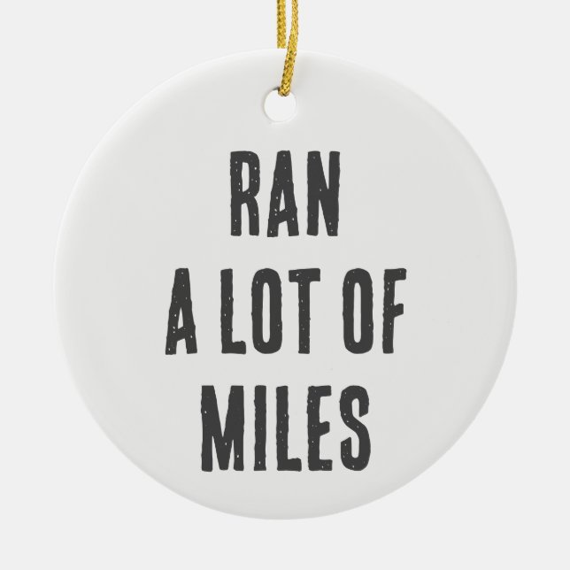 Geschenk laufen, Langlaufgeschenk, Marathon Keramik Ornament (Vorne)