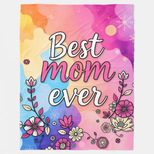 Geschenk Luxus Floral Trendy Collection Fleecedecke (Vorderseite)