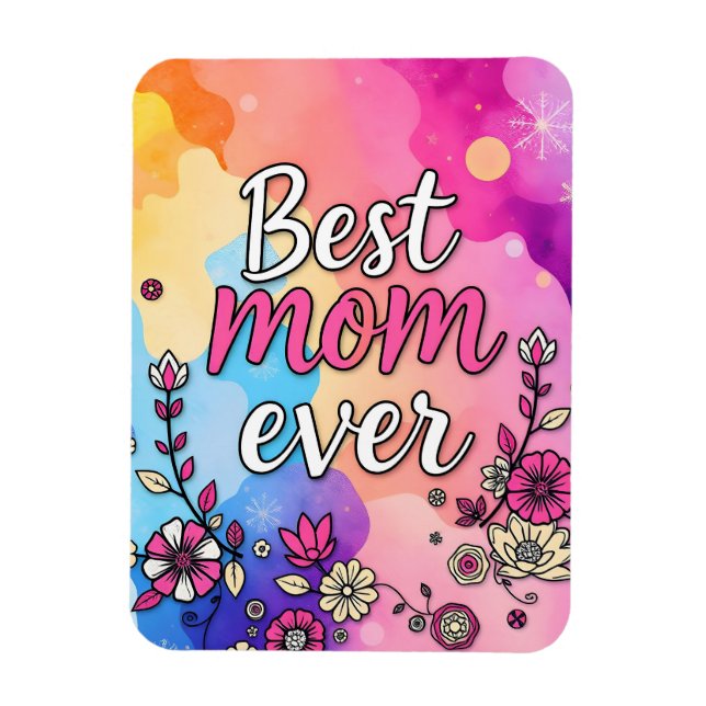 Geschenk Luxus Floral Trendy Collection Magnet (Vertikal)