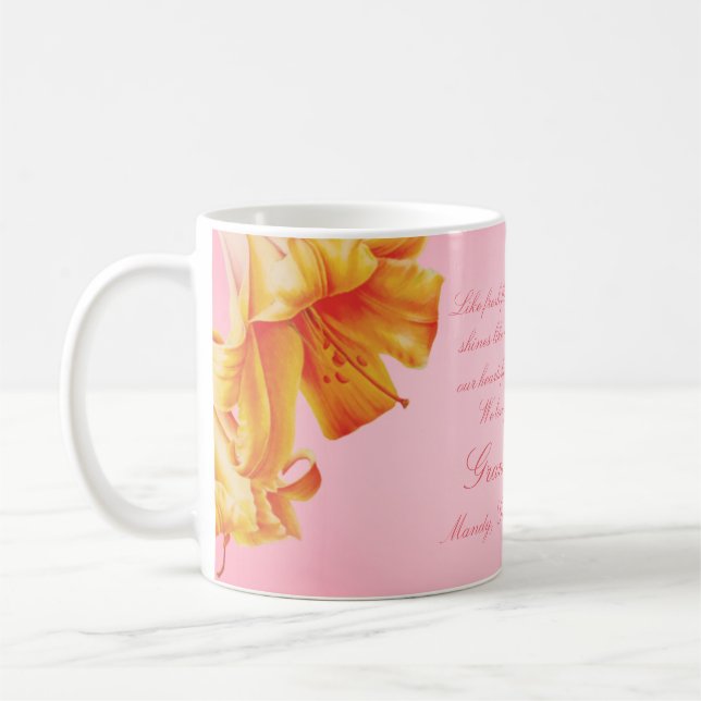 Geschenk-mit BlumenTasse der feinen Kunst der Kaffeetasse (Links)