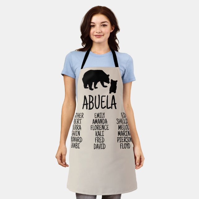 Geschenk mit den Namen der Großmutter Abuela Bear Schürze (Getragen)