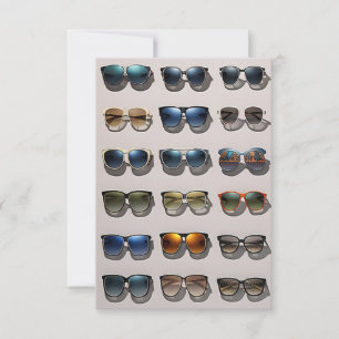 Geschenk mit Sonnenbrillenthema Dankeskarte